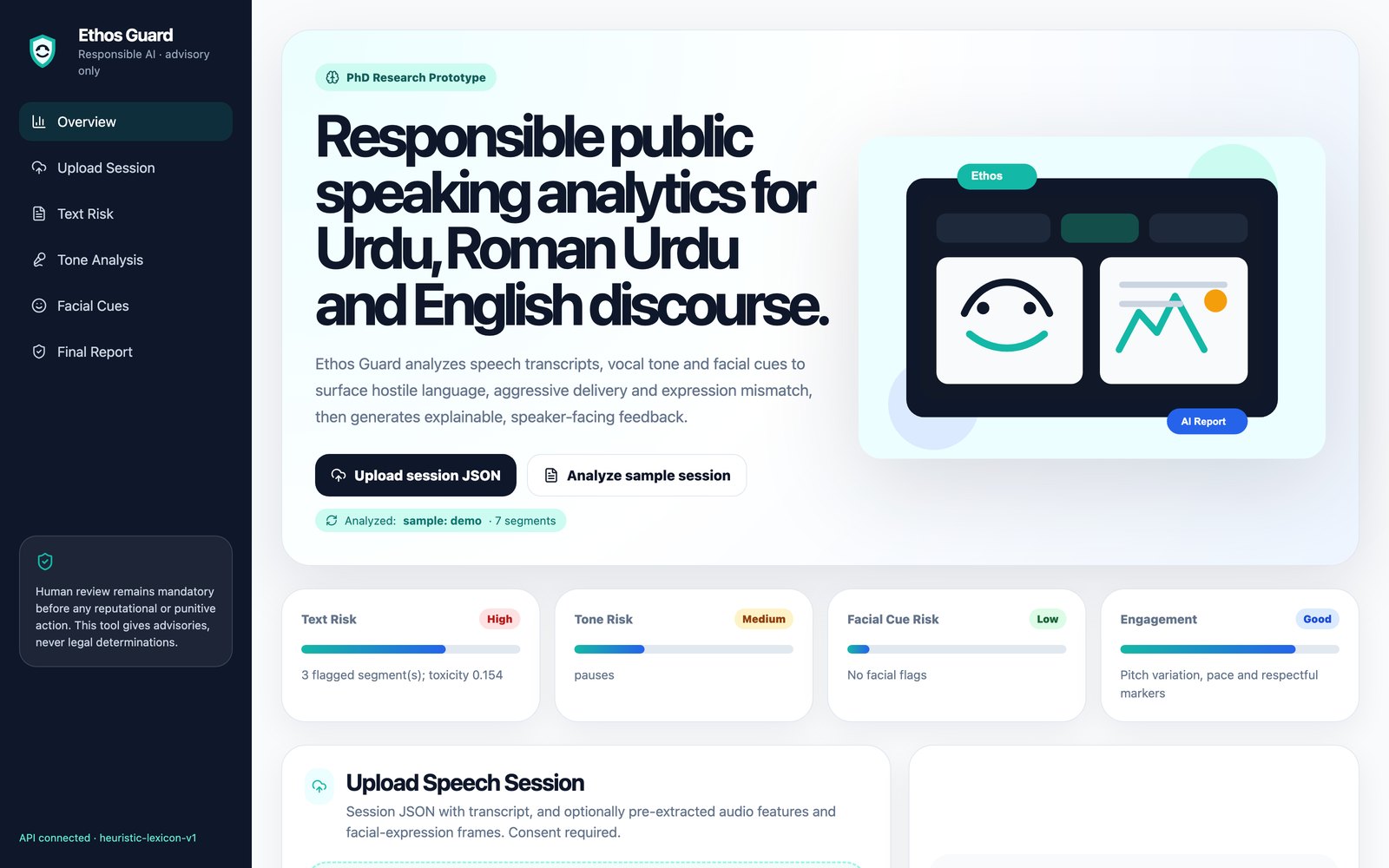 Ethos Guard Speech Analytics
